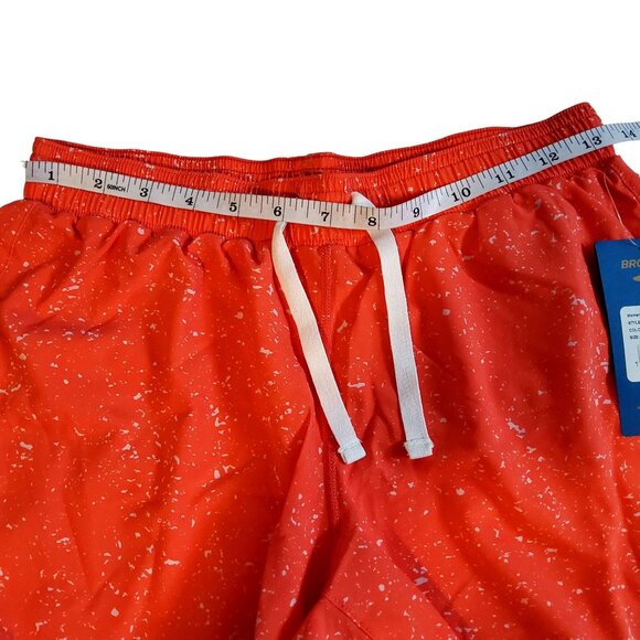 Brooks Womens Moment 5" 2-In-1 Speckle Print Running Shorts XS Elastic Waist - Picture 4 of 12